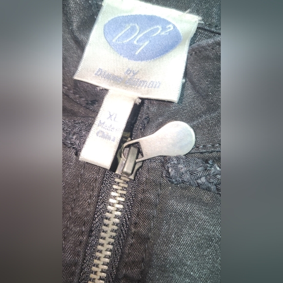 DIANE GILMAN EUC WOMEN'S SIZE XL STRETCH DENIM GOTH STYLE JACKET COAT - Picture 7 of 10